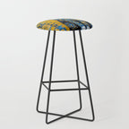 Gustav Klimt Style Kitten with Blue and Gold Dress Stool Gallery Image 1