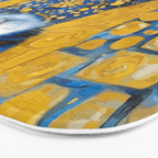 Gustav Klimt Style Kitten with Blue and Gold Dress Bath Mat Gallery Image 3