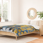 Gustav Klimt Style Kitten with Blue and Gold Dress Duvet Cover Gallery Image 2