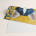 Gustav Klimt Style Kitten with Blue and Gold Dress Wrapping Paper Gallery Image 2