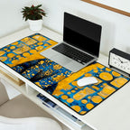 Gustav Klimt Style Kitten with Blue and Gold Dress Desk Mat Gallery Image 2