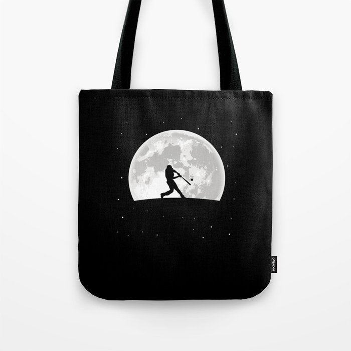 Baseball Moon Tote Bag Gallery Image 1