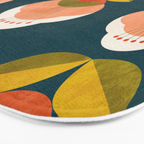 retro midcentury flower Bath Mat Gallery Image 3