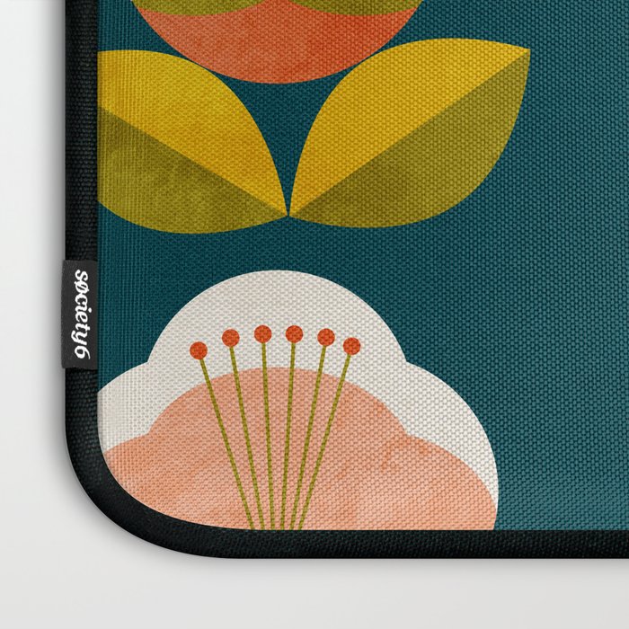 retro midcentury flower Laptop Sleeve Gallery Image 3