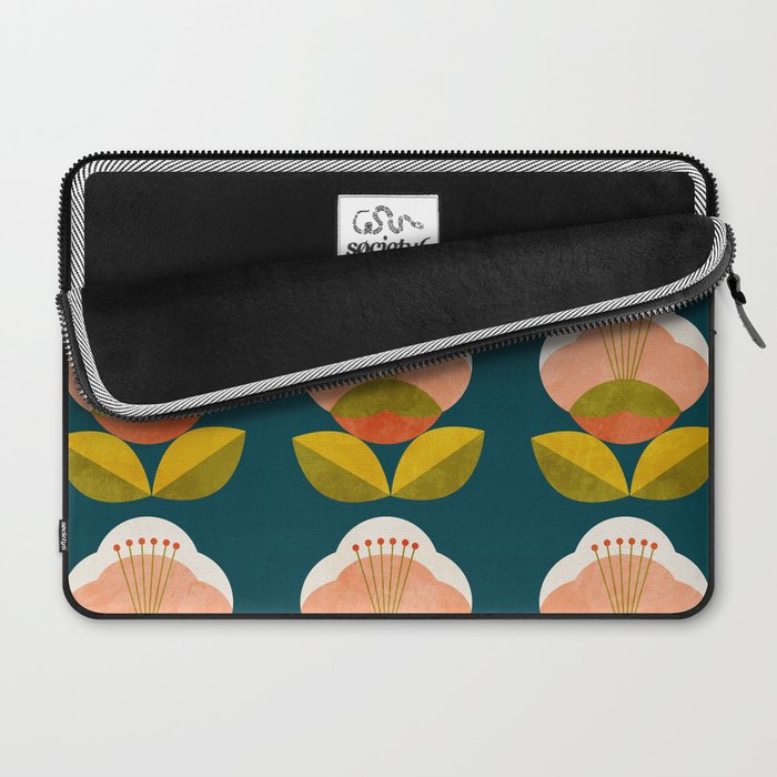 retro midcentury flower Laptop Sleeve Gallery Image 2