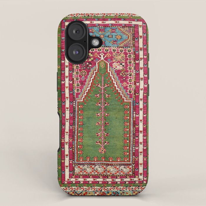 Kirsehir Central Anatolian Prayer Rug Print iPhone Case Gallery Image 1
