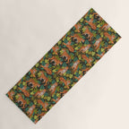 Jungle Cats In Charcoal Yoga Mat Gallery Image 1