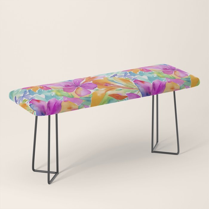 Fragments Of Botanical Memory Multicolor Flowers Bench Gallery Image 1