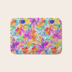 Fragments Of Botanical Memory Multicolor Flowers Bath Mat Gallery Image 1