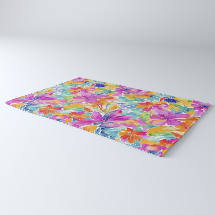 Fragments Of Botanical Memory Multicolor Flowers Rug Gallery Image 3