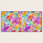Fragments Of Botanical Memory Multicolor Flowers Desk Mat Gallery Image 3
