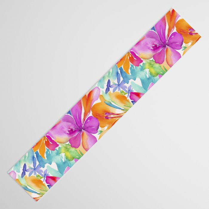 Fragments Of Botanical Memory Multicolor Flowers Table Runner Gallery Image 3