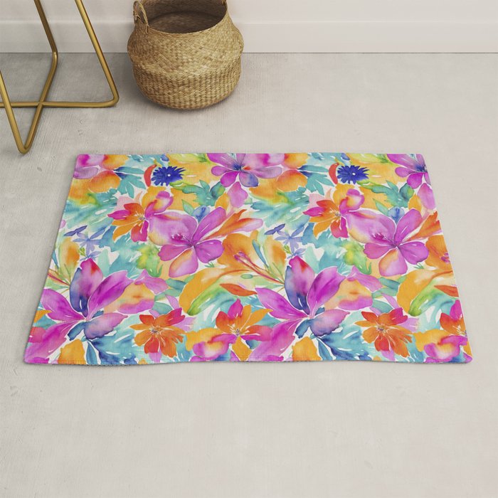 Fragments Of Botanical Memory Multicolor Flowers Rug Gallery Image 1