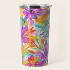 Fragments Of Botanical Memory Multicolor Flowers Travel Mug Gallery Image 1