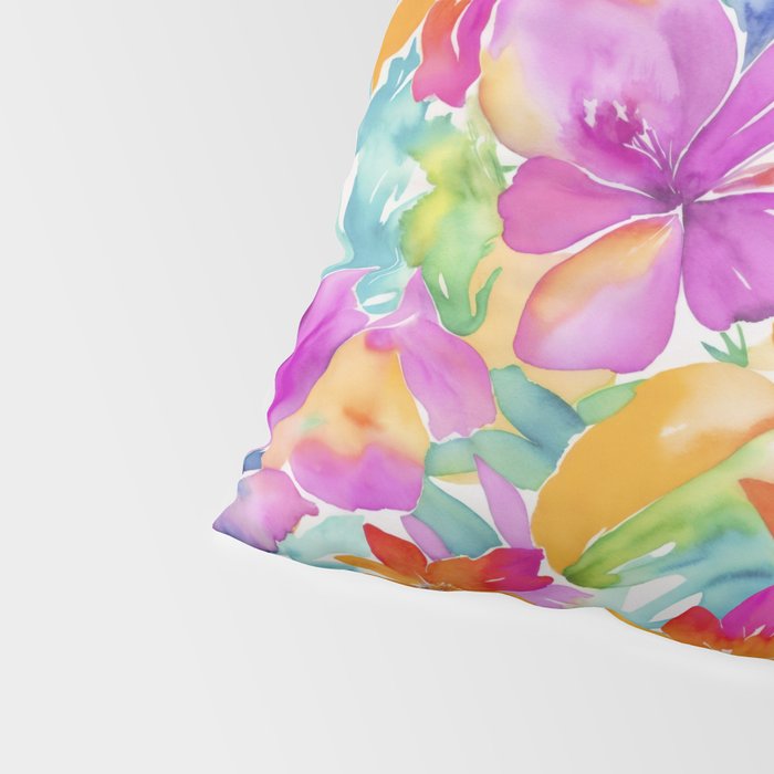 Fragments Of Botanical Memory Multicolor Flowers Pillow Sham Gallery Image 4