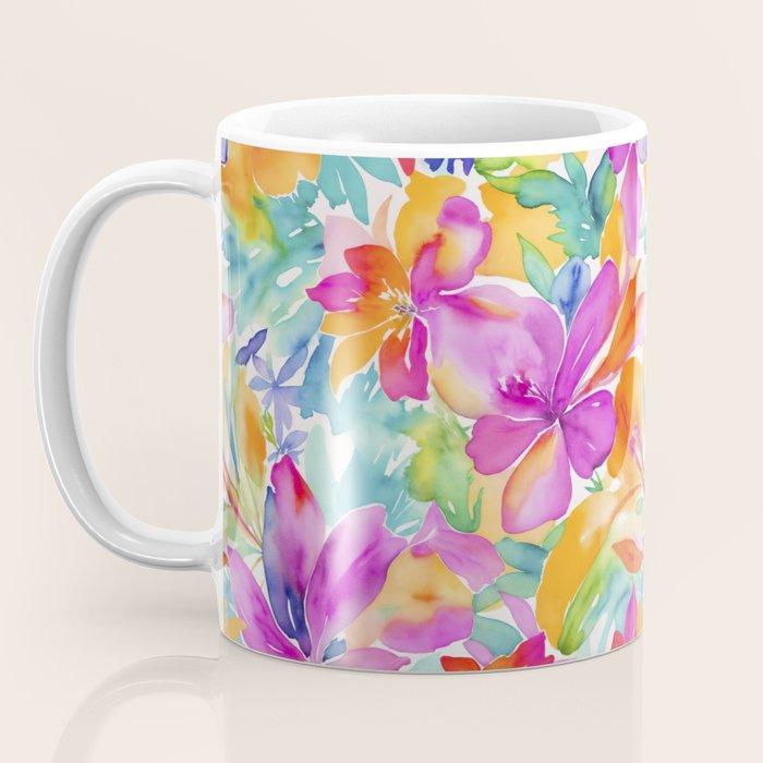 Fragments Of Botanical Memory Multicolor Flowers Coffee Mug Gallery Image 3