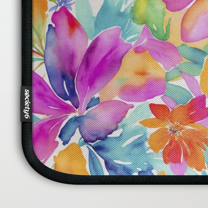 Fragments Of Botanical Memory Multicolor Flowers Laptop Sleeve Gallery Image 3
