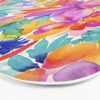 Fragments Of Botanical Memory Multicolor Flowers Bath Mat Gallery Image 3