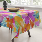 Fragments Of Botanical Memory Multicolor Flowers Tablecloth Gallery Image 3