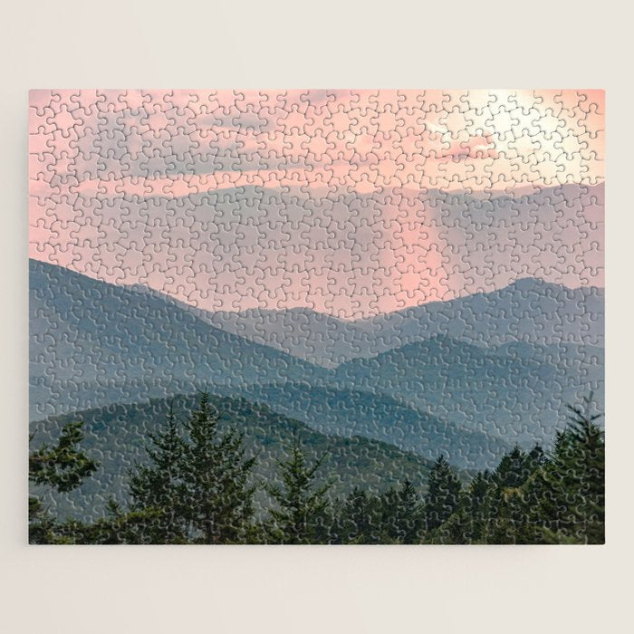 Smoky Mountain Pastel Sunset Jigsaw Puzzle Gallery Image 1