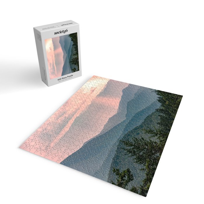 Smoky Mountain Pastel Sunset Jigsaw Puzzle Gallery Image 2