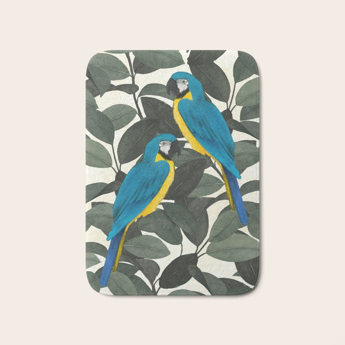 Parrots and jungle II Bath Mat Gallery Image 1