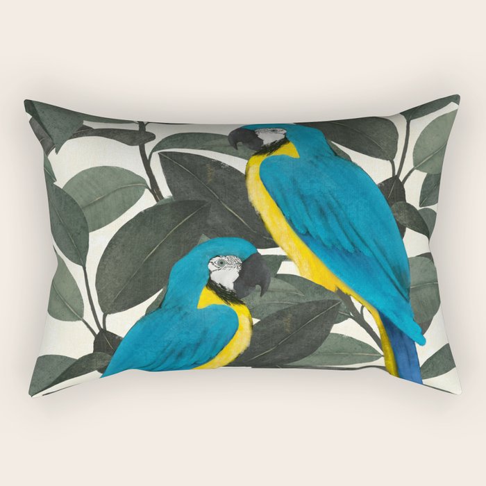 Parrots and jungle II Rectangular Pillow Gallery Image 2