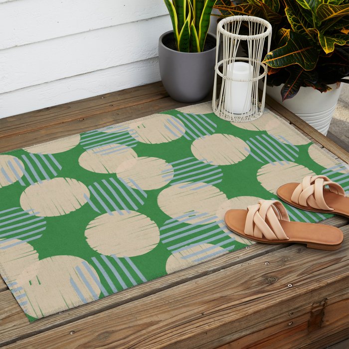 Abstract Summer Pattern #1 Outdoor Rug Gallery Image 2