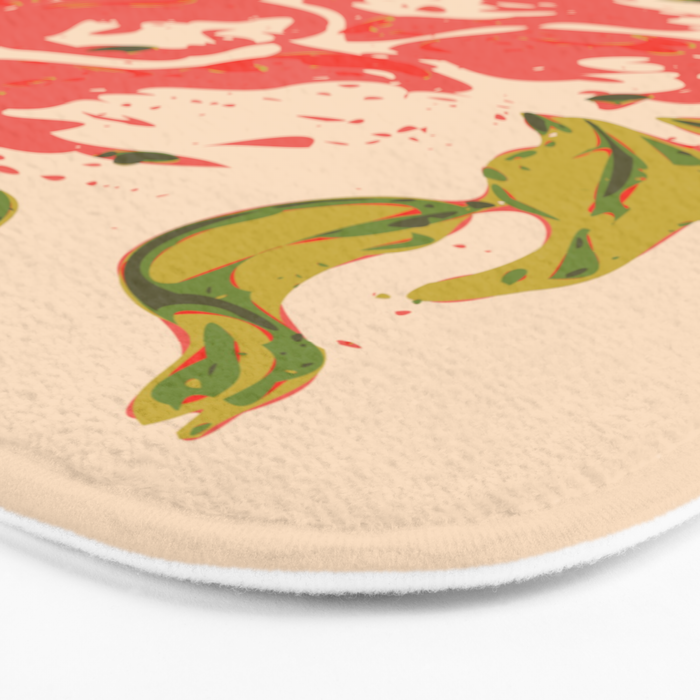 Coral berries: fall florals no.19 Bath Mat Gallery Image 3