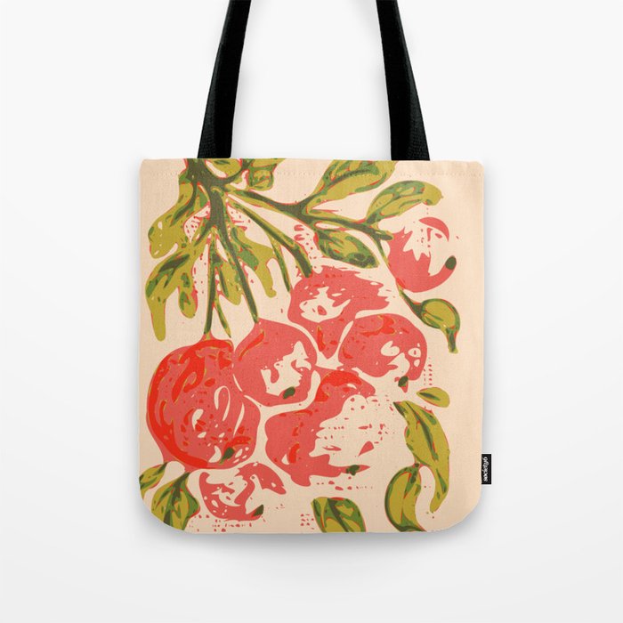 Coral berries: fall florals no.19 Tote Bag Gallery Image 1