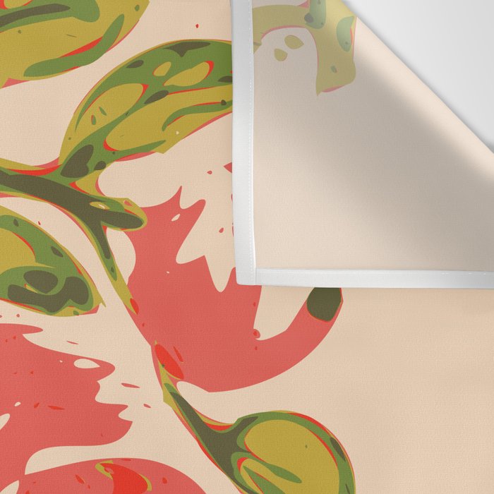 Coral berries: fall florals no.19 Wall Tapestry Gallery Image 3