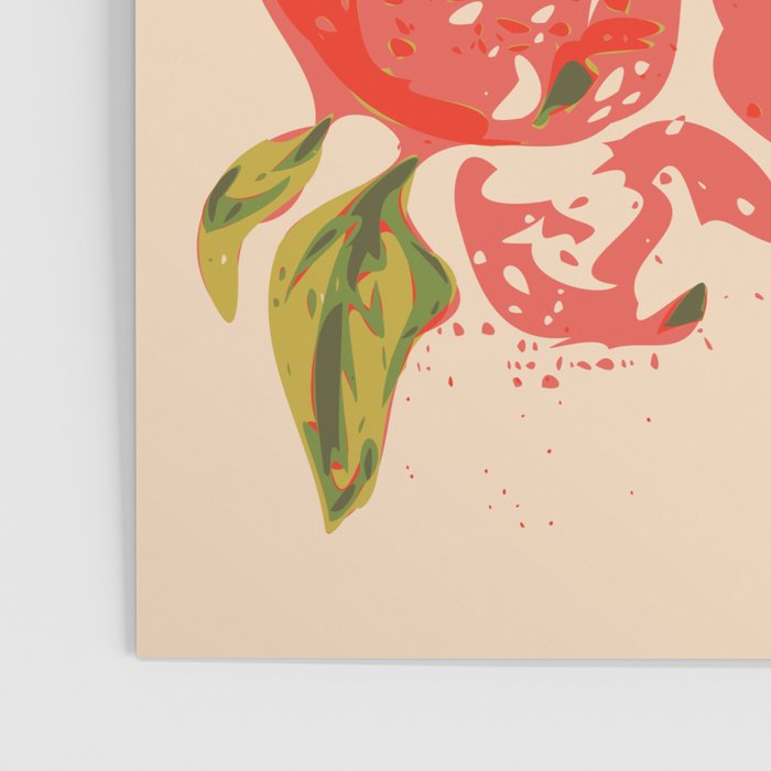 Coral berries: fall florals no.19 Poster Gallery Image 3