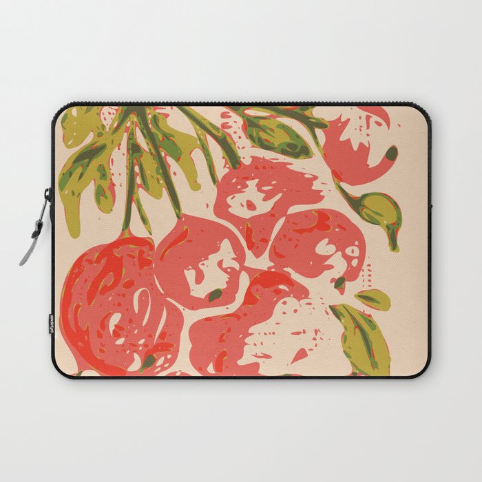 Coral berries: fall florals no.19 Laptop Sleeve Gallery Image 1