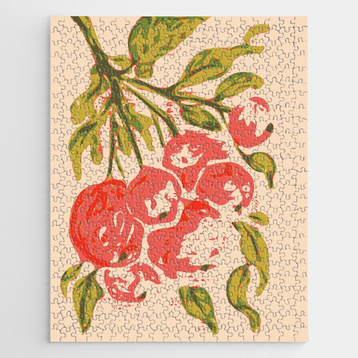 Coral berries: fall florals no.19 Jigsaw Puzzle Gallery Image 1