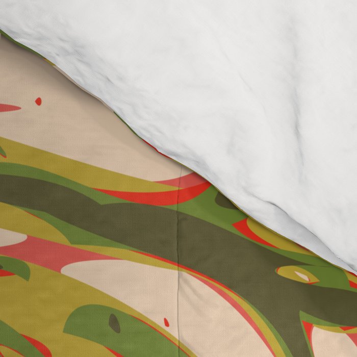 Coral berries: fall florals no.19 Comforter Gallery Image 4