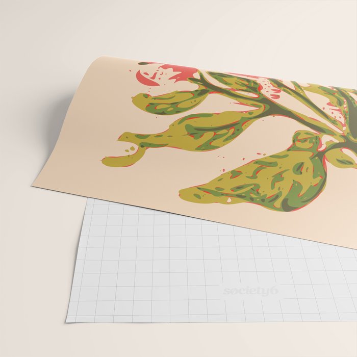 Coral berries: fall florals no.19 Wrapping Paper Gallery Image 2