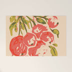 Coral berries: fall florals no.19 Welcome Mat Gallery Image 1