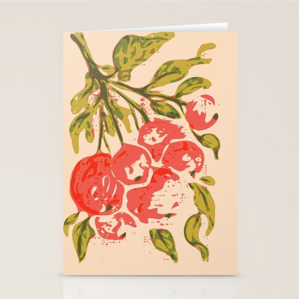 Coral berries: fall florals no.19 Stationery Card Gallery Image 2