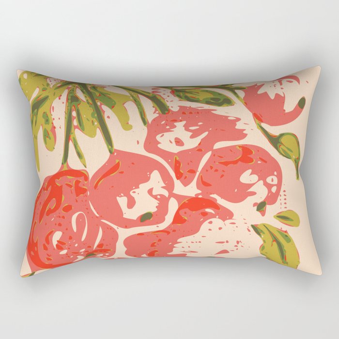 Coral berries: fall florals no.19 Rectangular Pillow Gallery Image 1