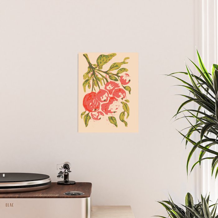 Coral berries: fall florals no.19 Poster Gallery Image 2