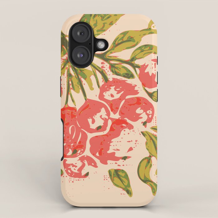 Coral berries: fall florals no.19 iPhone Case Gallery Image 1