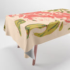 Coral berries: fall florals no.19 Tablecloth Gallery Image 1