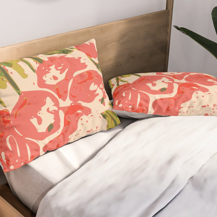 Coral berries: fall florals no.19 Pillow Sham Gallery Image 2