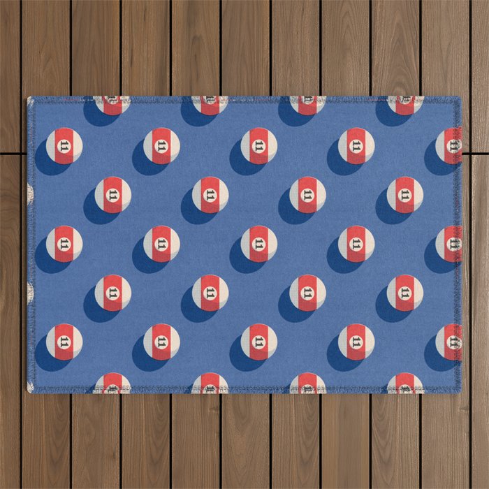 BALLS Billiards - pattern Outdoor Rug Gallery Image 1
