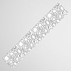 Fun black and white cartoon doodle art pattern Table Runner Gallery Image 3