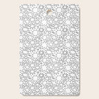 Fun black and white cartoon doodle art pattern Cutting Board Gallery Image 1