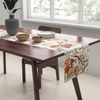 Tabriz Antique Persian Hunting Rug Print Table Runner Gallery Image 2