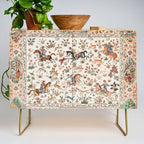 Tabriz Antique Persian Hunting Rug Print Credenza Gallery Image 1