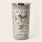 Tabriz Antique Persian Hunting Rug Print Travel Mug Gallery Image 1
