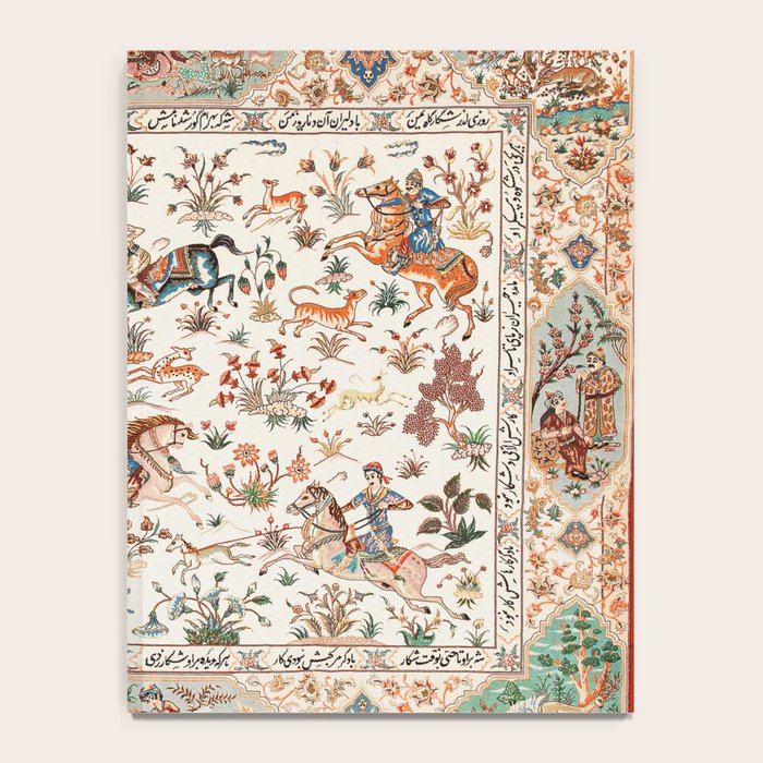 Tabriz Antique Persian Hunting Rug Print Notebook Gallery Image 4